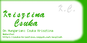 krisztina csuka business card